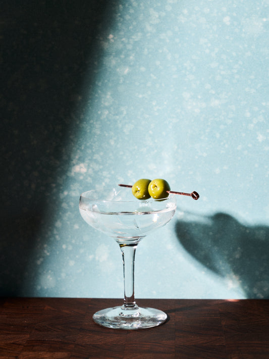 Sake Martini gin cocktail with Wonderbird Spirits botanical rice-based gin