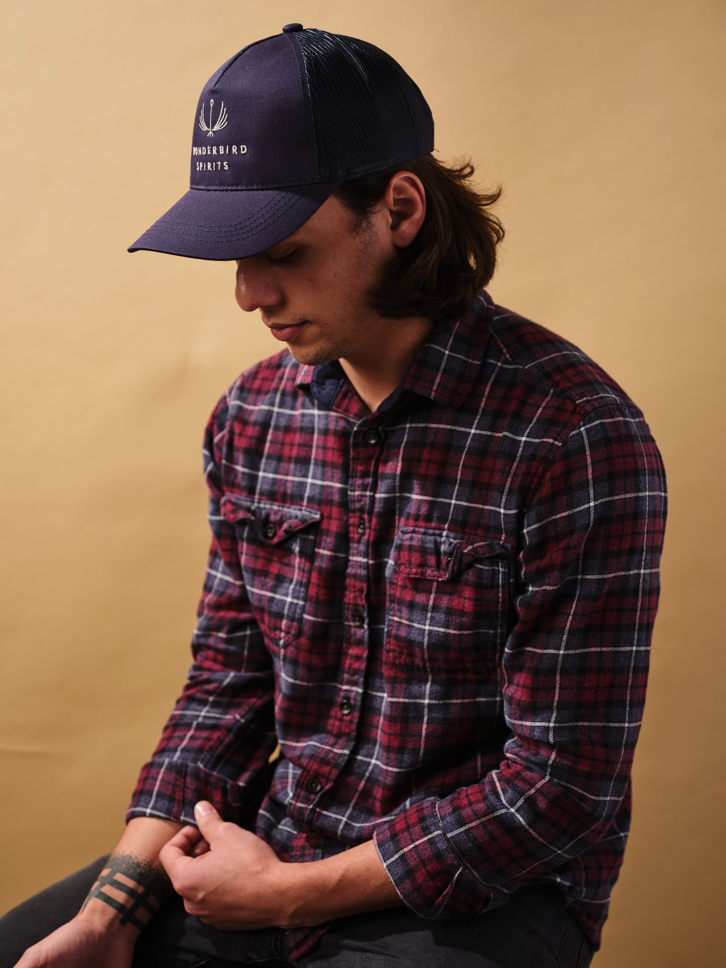 Gin No. 61 & Wonderbird Logo Trucker Hat (Navy)
