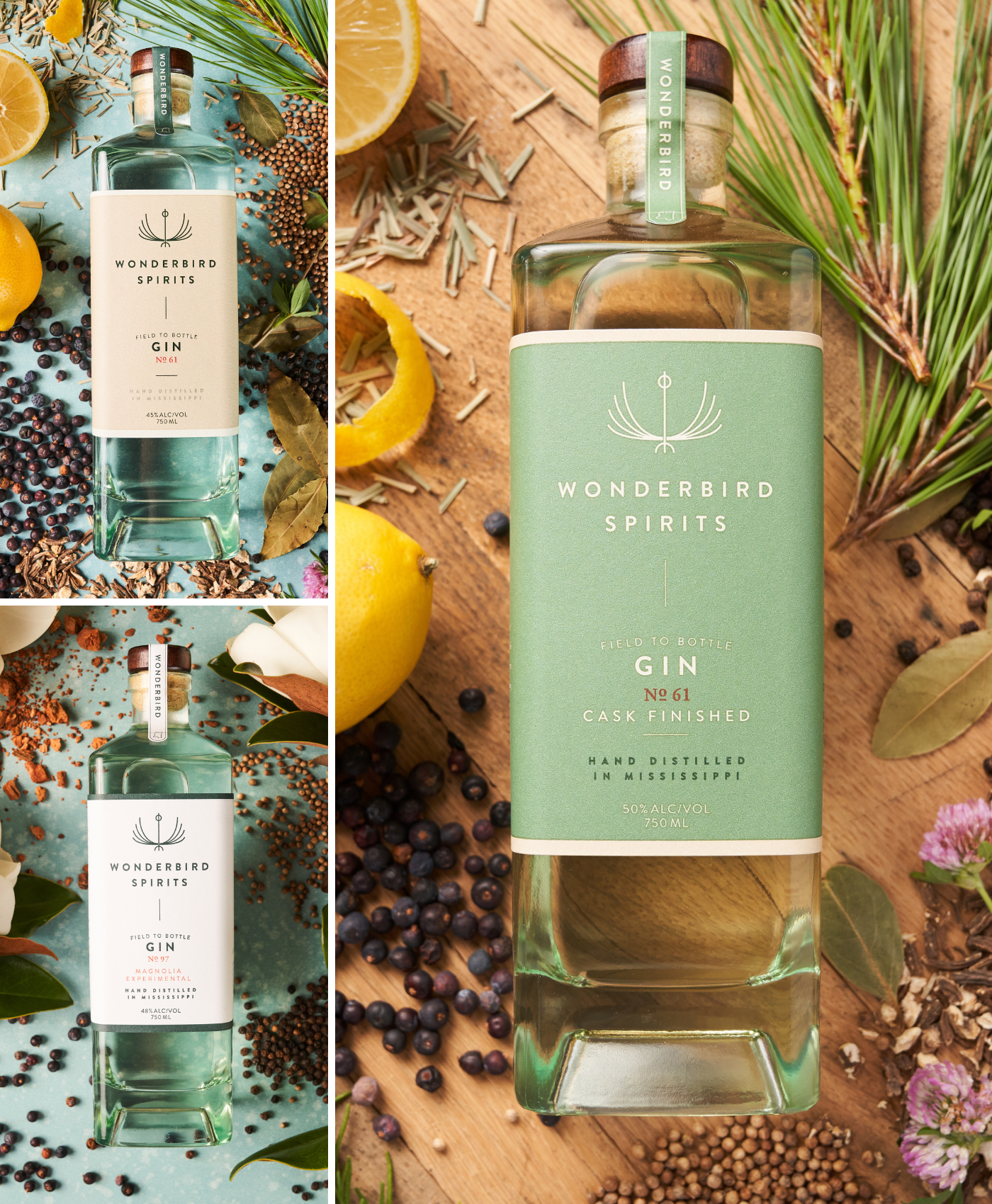 Wonderbird Spirits Gin Trio